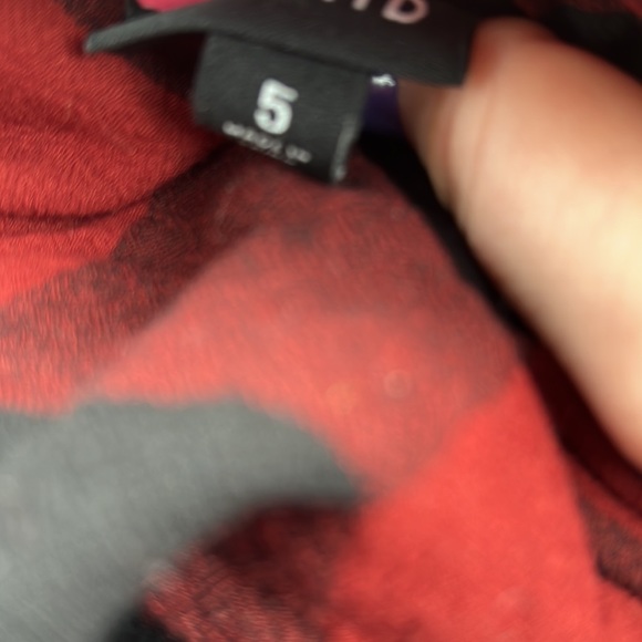 Torrid Plus Size Rust Plaid Drop Shoulder Shirt - Picture 3 of 3